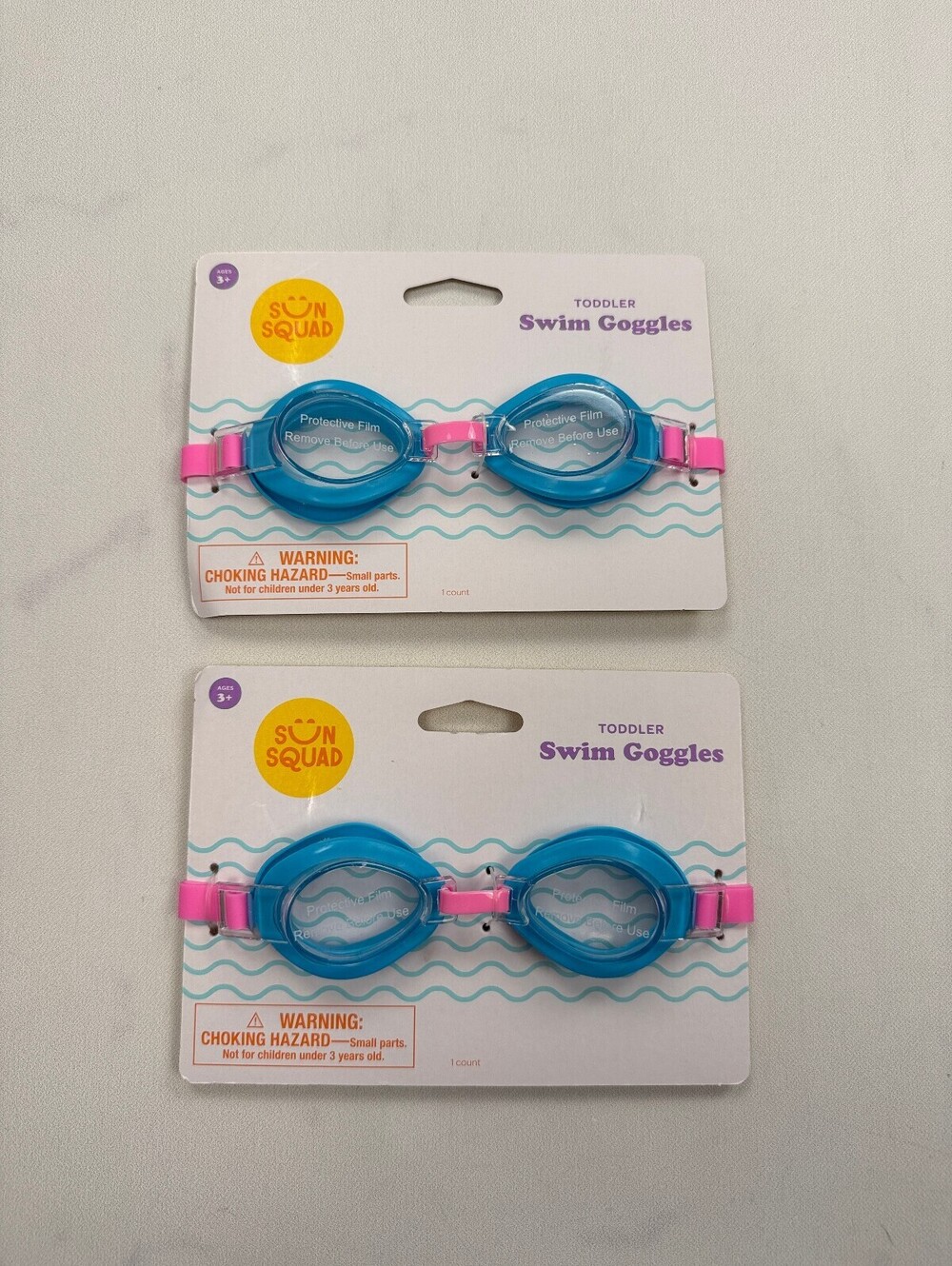 Sun Squad Swim Goggles Swim Goggles Blue 2010s Lot of 2 - Toddler 3+